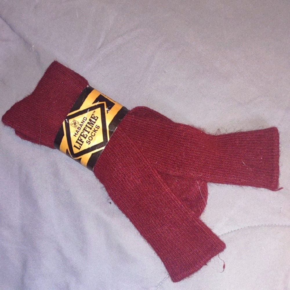 Haband Deep Red Lifetime Socks